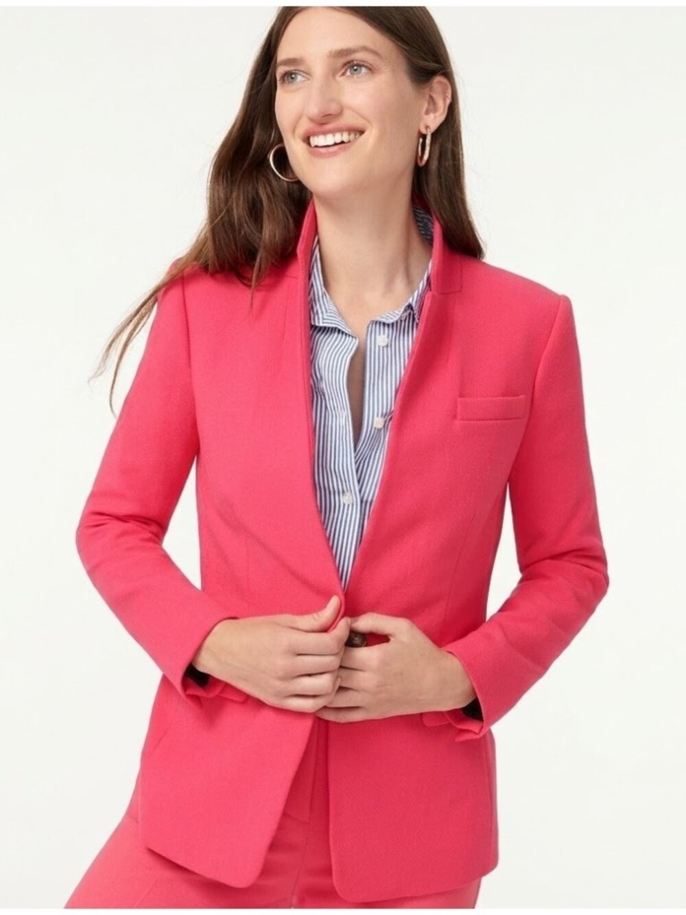NWT J.Crew Regent Blazer in Bright Rose Pink Four Season Stretch Jacket 2P